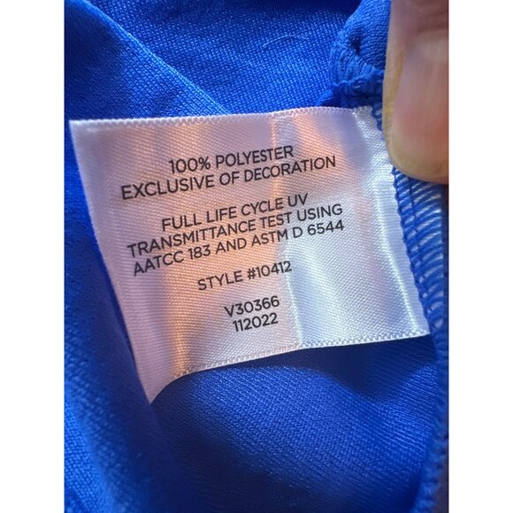 Coolibar Helani UPF 50+ Full Zip Royal Blue Sun Protection Size M Style 10412 - Picture 4 of 5